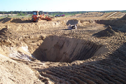 Start of construction - Example of partial soil replacement